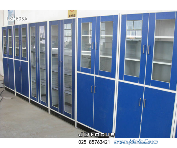 南京铝木药品柜LM-605A铝框木板白框蓝门